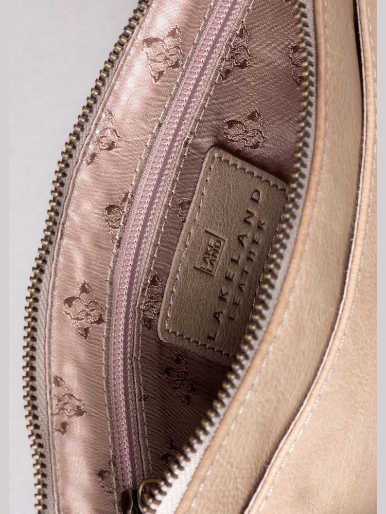 Lakeland Leather Taupe Mini Harstone Cross-Body Bag - Image 7 of 7