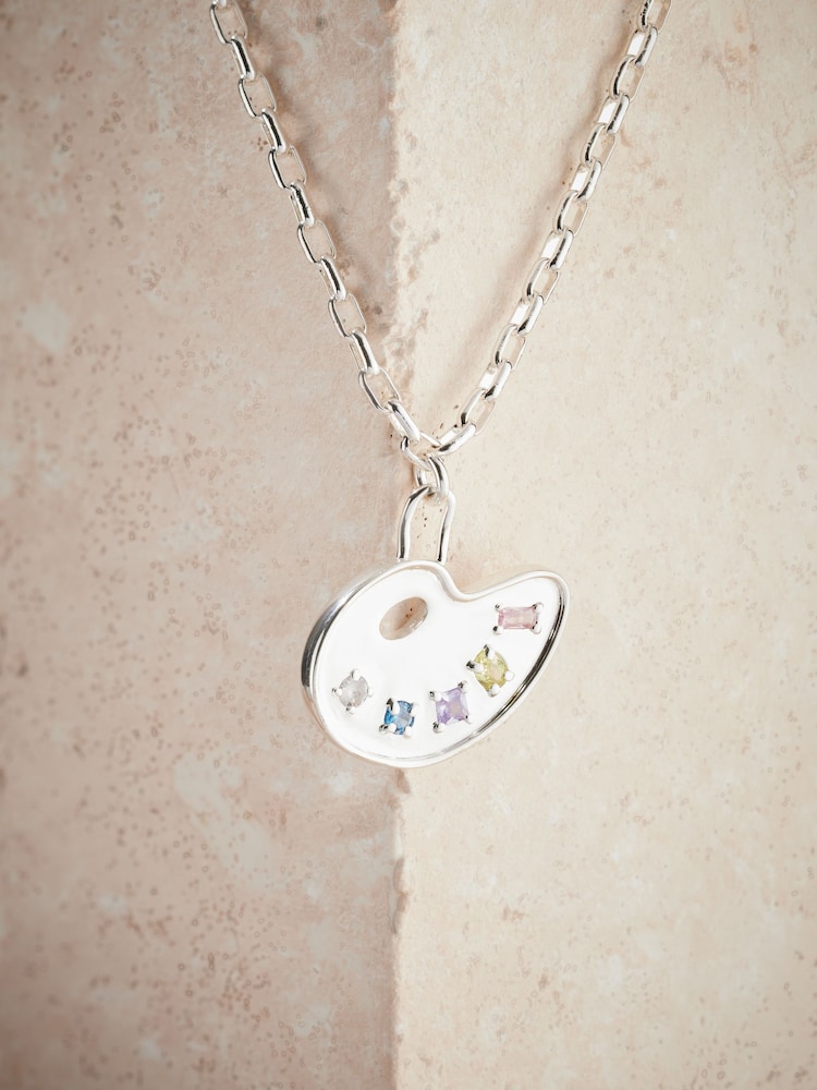 Cath Kidston Silver Tone Palette Necklace - Image 2 of 3