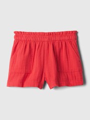 Gap Red Crinkle Cotton Pull On Baby Shorts (12mths-5yrs) - Image 1 of 2