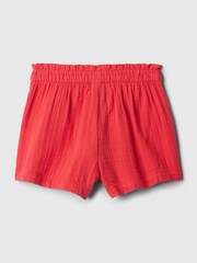 Gap Red Crinkle Cotton Pull On Baby Shorts (12mths-5yrs) - Image 2 of 2