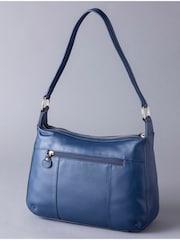 Lakeland Leather Navy Cartmel II Leather Shoulder Bag - Image 4 of 8