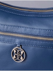 Lakeland Leather Navy Cartmel II Leather Shoulder Bag - Image 6 of 8