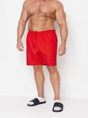 BadRhino Big & Tall Red Plain Swim Shorts - Image 1 of 4
