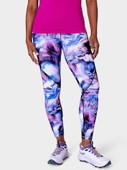 Sweaty Betty Blue Virtual Landscape Print 7/8 Length Power Pro Workout Leggings - Image 1 of 6