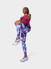 Sweaty Betty Blue Virtual Landscape Print 7/8 Length Power Pro Workout Leggings - Image 4 of 6