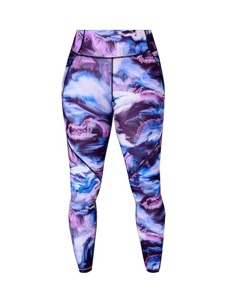 Sweaty Betty Blue Virtual Landscape Print 7/8 Length Power Pro Workout Leggings - Image 6 of 6