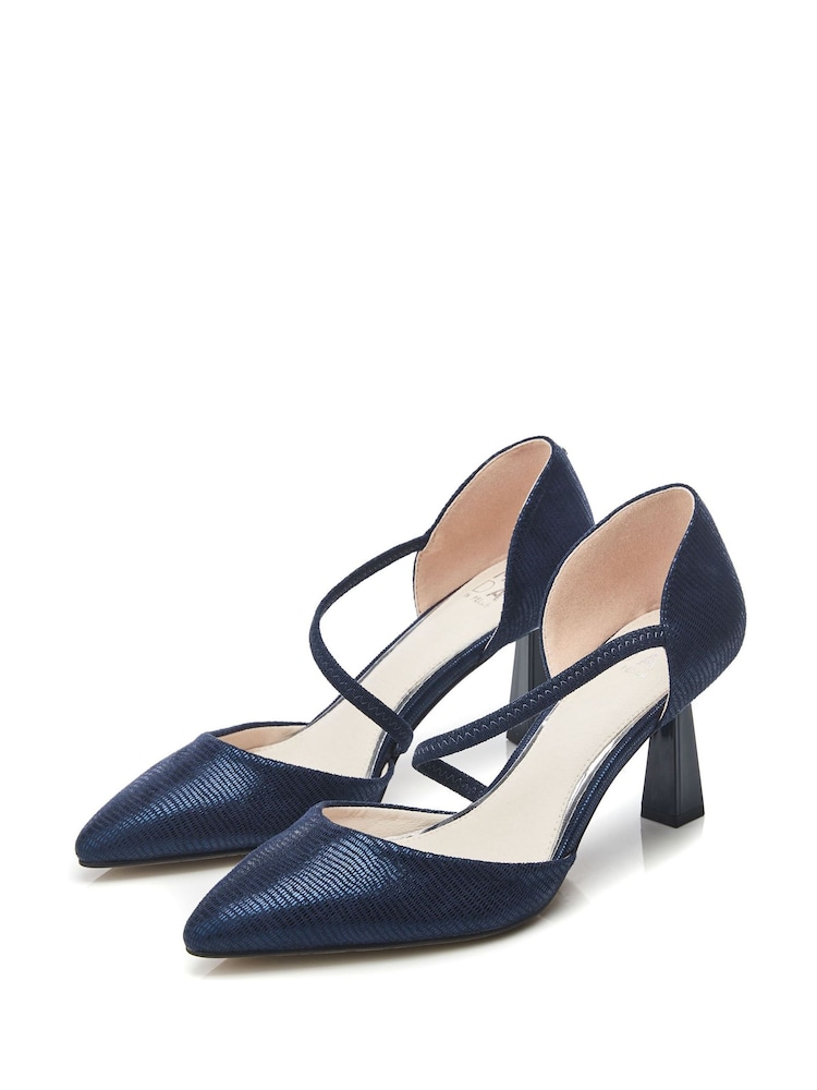 Mornarsko modra - Moda in Pelle Camariya Pointed Set Back čevlji z visoko peto - Slika 2 iz 4