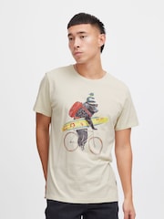 Blend Cream Printed Short Sleeve T-Shirt - Image 1 of 5