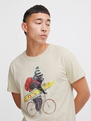 Blend Cream Printed Short Sleeve T-Shirt - Image 3 of 5