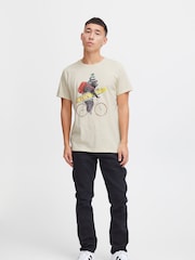 Blend Cream Printed Short Sleeve T-Shirt - Image 4 of 5