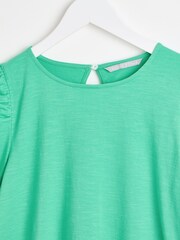 Oliver Bonas Ruched Sleeve Jersey Blouse - Bild 6 von 8