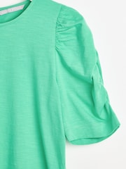 Oliver Bonas Ruched Sleeve Jersey Blouse - Bild 7 von 8