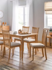 Julian Bowen Light Oak Ibsen Dining Chairs Set Of 2 - Image 1 of 6