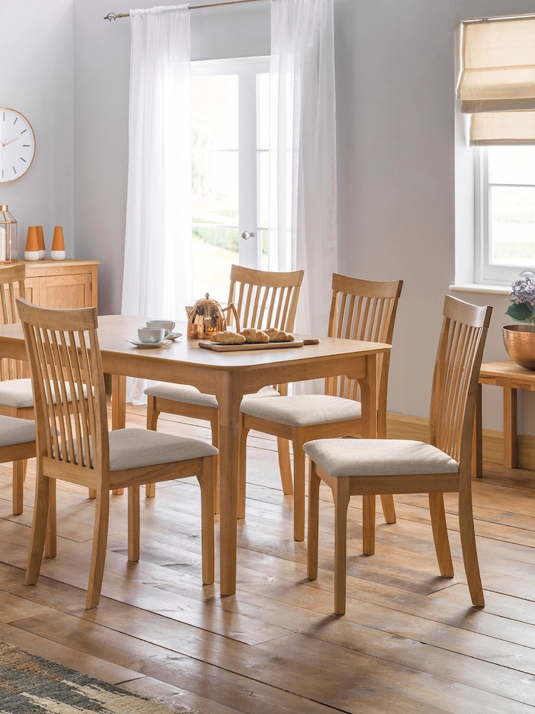 Julian Bowen Light Oak Ibsen Dining Chairs Set Of 2 - Image 1 of 6