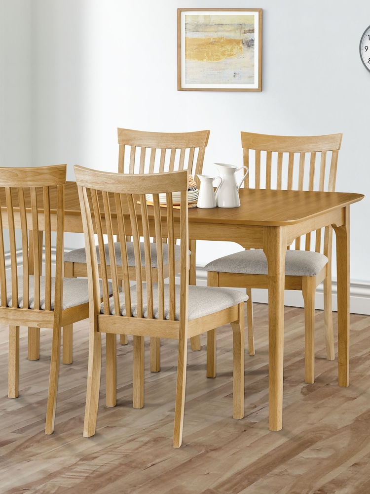 Julian Bowen Light Oak Ibsen Dining Chairs Set Of 2 - Image 2 of 6