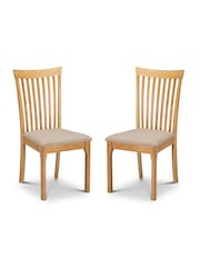 Julian Bowen Light Oak Ibsen Dining Chairs Set Of 2 - Image 3 of 6