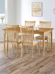 Julian Bowen Light Oak Ibsen Dining Chairs Set Of 2 - Image 7 of 7
