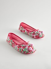 Cath Kidston Pink Ditsy Ballet Slippers - Image 1 of 6