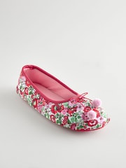 Cath Kidston Pink Ditsy Ballet Slippers - Image 3 of 6