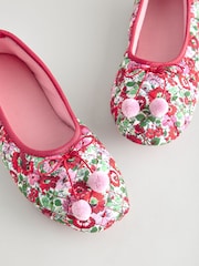 Cath Kidston Pink Ditsy Ballet Slippers - Image 4 of 6