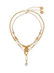 Bibi Bijoux Gold Pearl Elegance Real Pearl Layered Necklace Set - Image 2 of 4