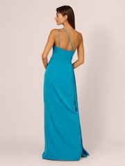 Adrianna Papell Blue Stretch Satin Gown - Image 2 of 7