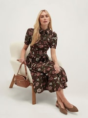 Hobbs Brown Petite Hester Dress - Image 4 of 5