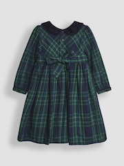 JoJo Maman Bébé Green Check Collar Party Dress - Image 3 of 3