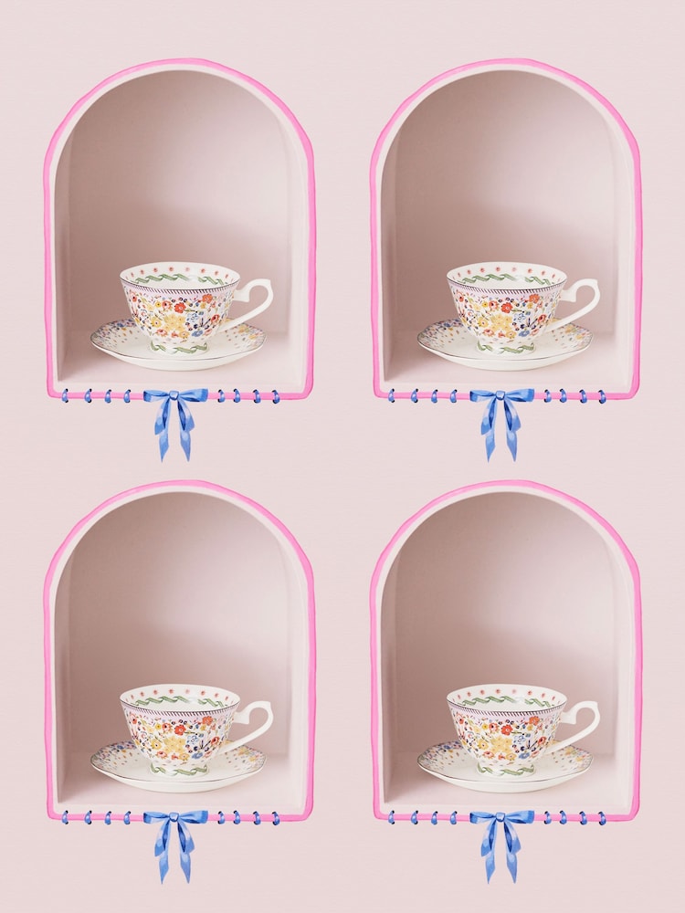 Cath Kidston Set of 2 CK Harmony Ditsy Teacup & Saucer - Image 1 of 3