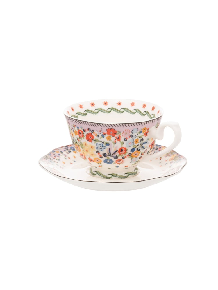 Cath Kidston Set of 2 CK Harmony Ditsy Teacup & Saucer - Image 2 of 3