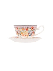 Cath Kidston Set of 2 CK Harmony Ditsy Teacup & Saucer - Image 3 of 3