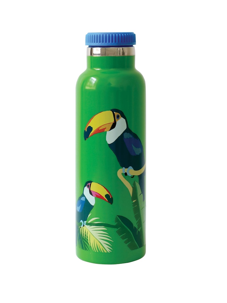 Emily Brooks Stainless Steel Toucan Water Bottle & Set of 3 Snack Pots - Image 2 of 2