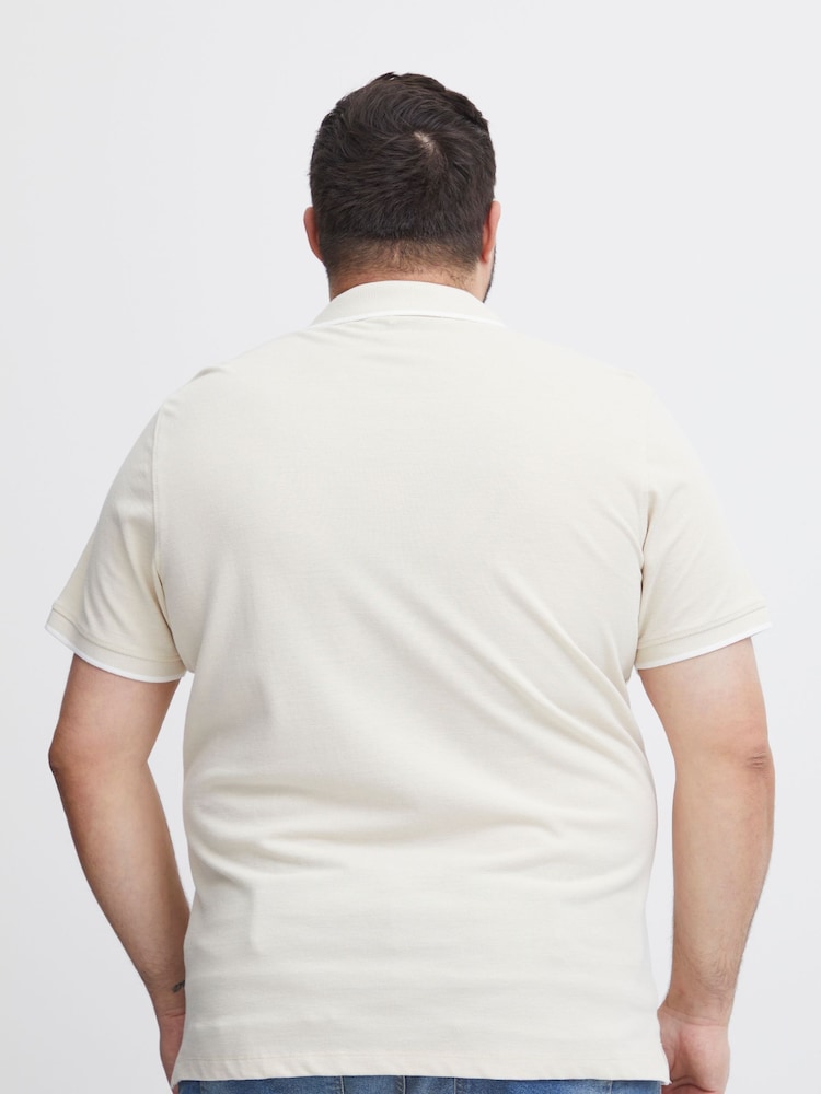 Blend Cream Pique Short Sleeve Polo Shirt - Image 2 of 5