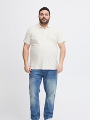 Blend Cream Pique Short Sleeve Polo Shirt - Image 4 of 5