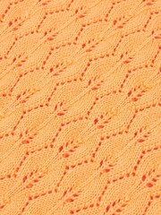 U.S. Polo Assn. Orange Regular Fit Womens Pointelle Knit Jumper - Image 7 of 7