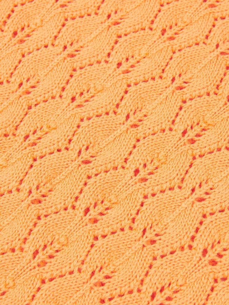U.S. Polo Assn. Orange Regular Fit Womens Pointelle Knit Jumper - Image 7 of 7
