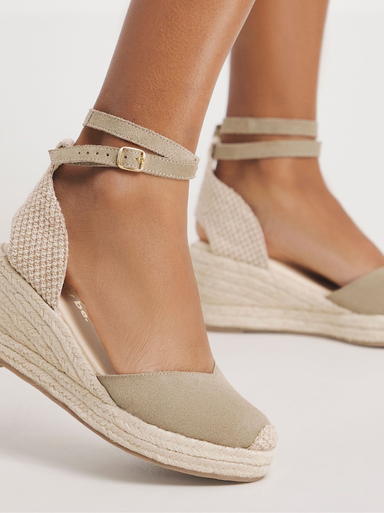 Simply Be Natural Wide Fit Classic Closed Toe Ankle Tie Espadrilles - Image 4 of 4