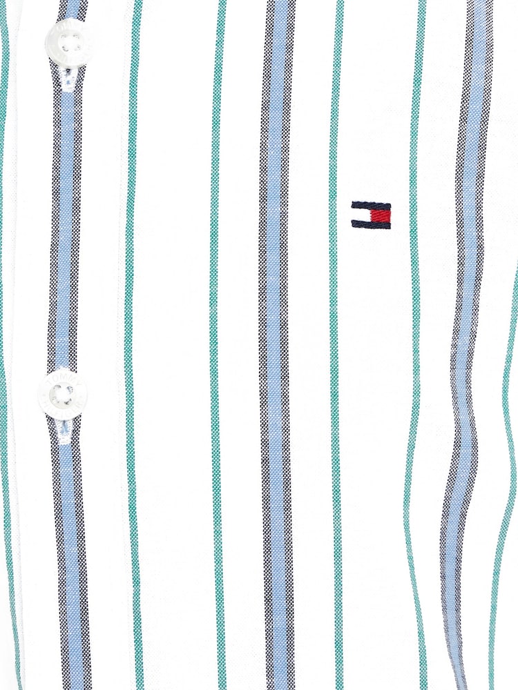 Tommy Hilfiger White/Blue Oxford Striped Shirt - Image 6 of 6