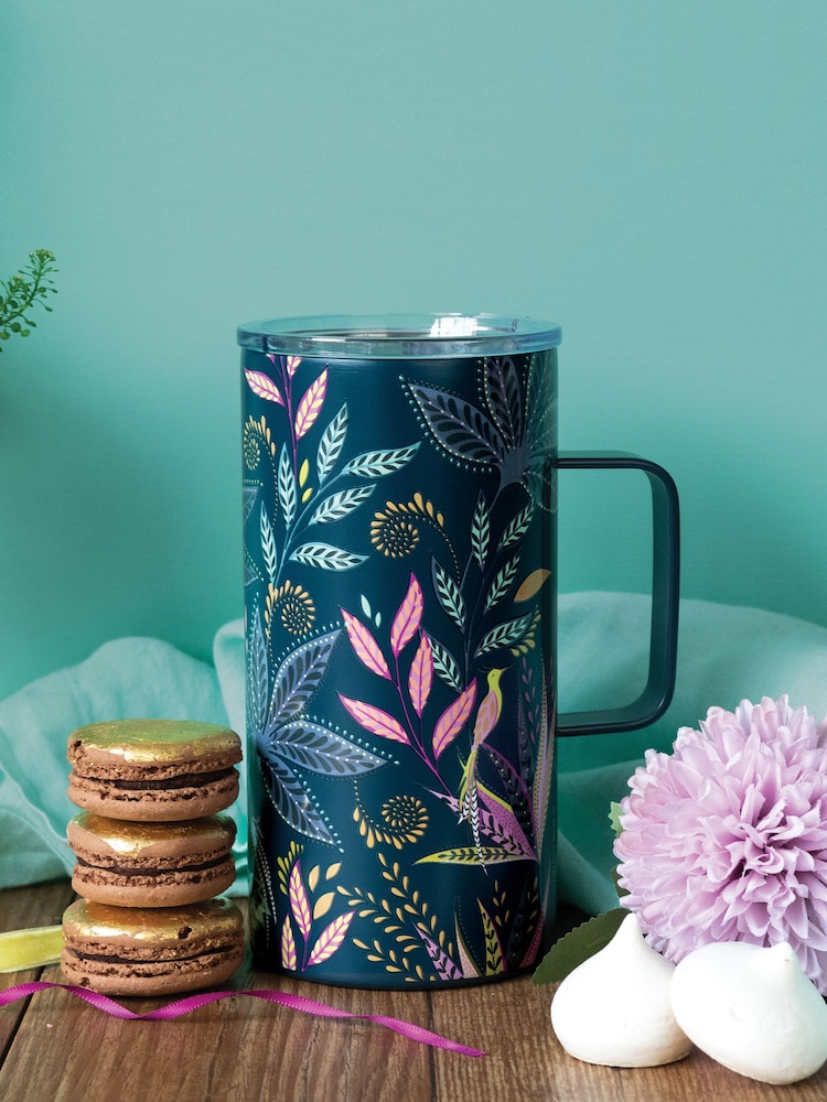 Sara Miller Blue Savannah Large Travel Mug - Image 1 of 3 Sara Miller Blue Savannah Large Travel Mug - Image 1 of 3
