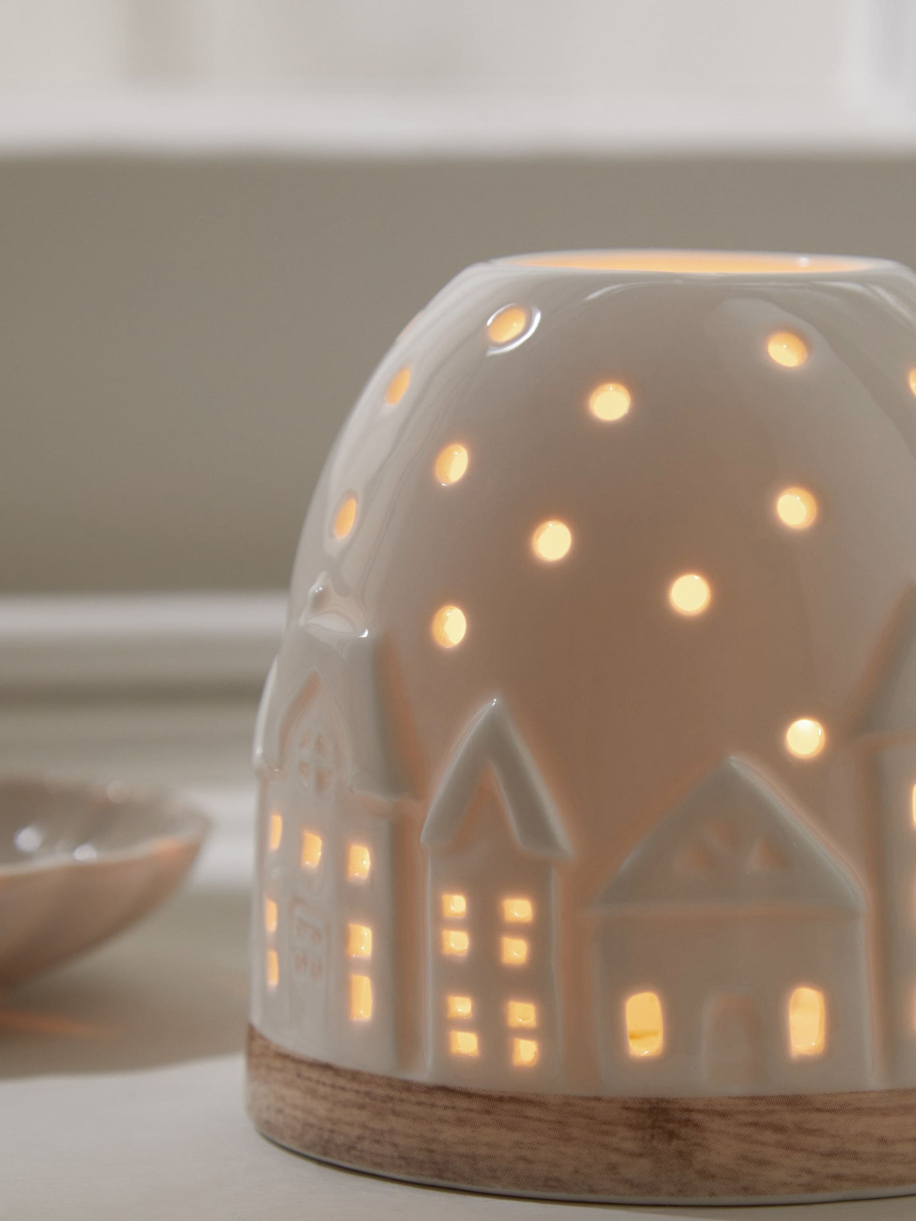 Buy White Ceramic House Tea Light Candle Holder from Next USA