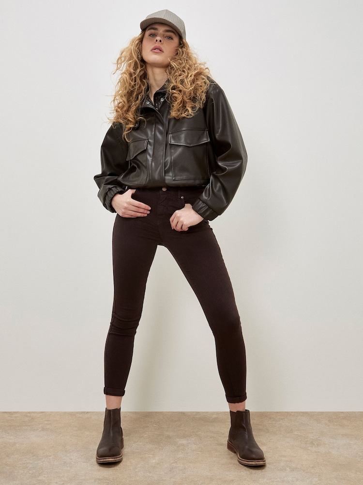 Apricot Brown Sienna Skinny Fit Jeans - Image 1 of 6