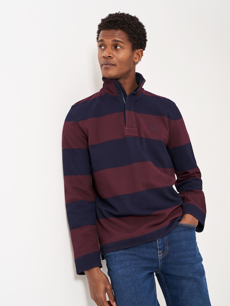 Crew Clothing Padstow Pique Sweatshirt - Image 1 of 5 Crew Clothing Padstow Pique Sweatshirt - Image 1 of 5