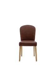 Gallery Home Brown Holland Leather Dining Chairs Set of 2 - Image 3 of 4