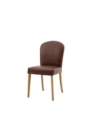 Gallery Home Brown Holland Leather Dining Chairs Set of 2 - Image 4 of 4