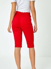 Roman Red Denim Pedal Pusher Stretch Jeggings - Image 4 of 5