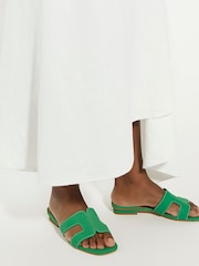 Dune London Green Standard Fit Loupe Smart Slider Sandals - Image 1 of 7