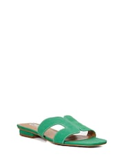 Dune London Green Standard Fit Loupe Smart Slider Sandals - Image 4 of 7