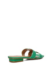 Dune London Green Standard Fit Loupe Smart Slider Sandals - Image 5 of 7