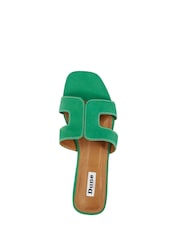 Dune London Green Standard Fit Loupe Smart Slider Sandals - Image 6 of 7