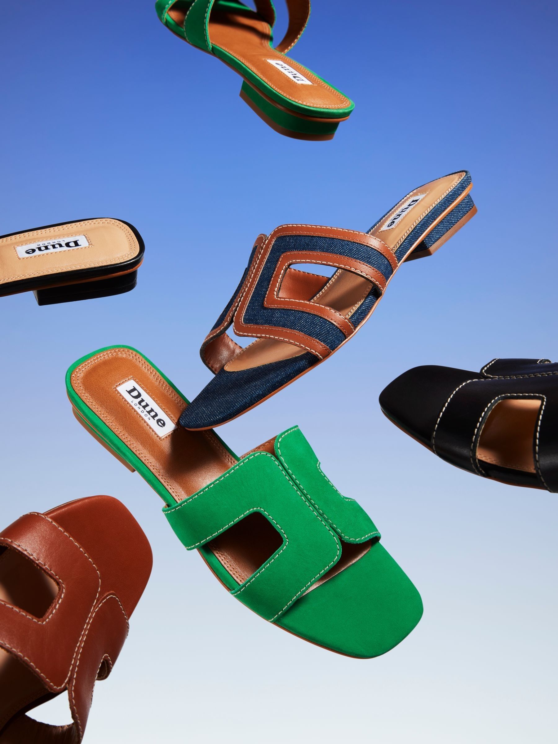 Buy Dune London Green Standard Fit Loupe Smart Slider Sandals From The buy-dune-london-green-standard-fit-loupe-smart-slider-sandals-from-the